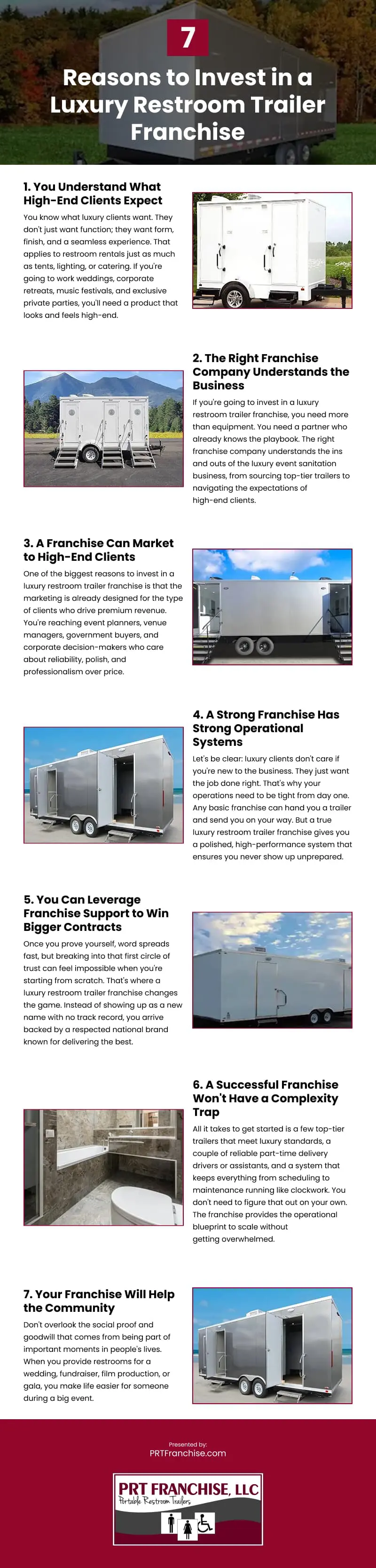 7 Reasons to Invest in a Luxury Restroom Trailer Franchise Infographic 7 Reasons to Invest in a Luxury Restroom Trailer Franchise Infographic