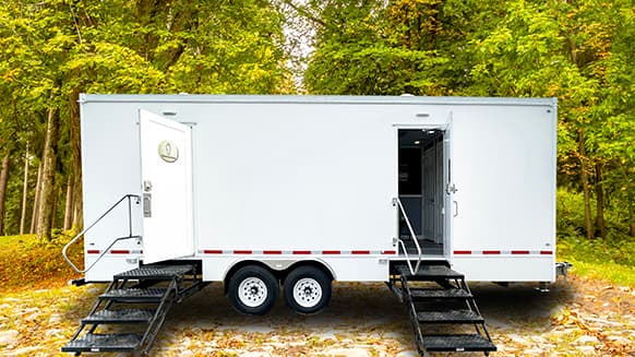 Portable Restrooms Trailers White