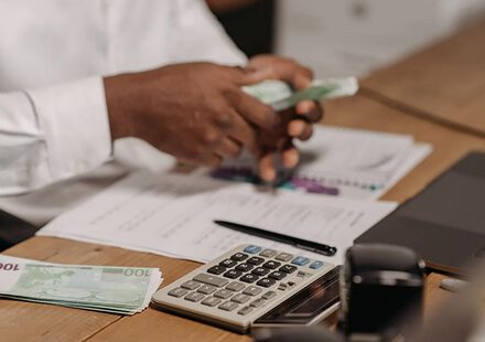 Luxury restroom trailer setup at a scenic campground