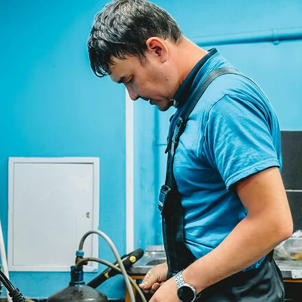 Luxury restroom trailer franchise setup at upscale outdoor event