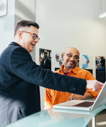 Restroom rental franchise trailer deployed at construction site